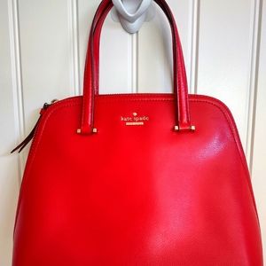 Kate Spade Patterson (red!) medium dome satchel or crossbody
